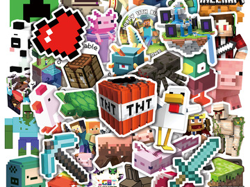 Comprar ahora: 2500 Pcs Minecraft Pixel Square Series Stickers