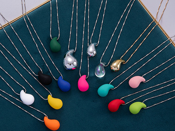 Buy Now: 50PCS Simple Water Drop Necklace Pendant for Women