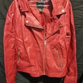 Selling with online payment: Red Faux Leather Jacket