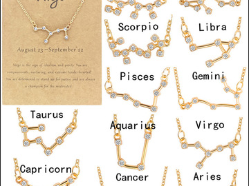 Buy Now: 180 Pcs Gold 12 Constellation Gold Necklaces