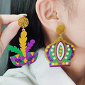 Buy Now: 50pcs Crown Mask Turning Color Earrings