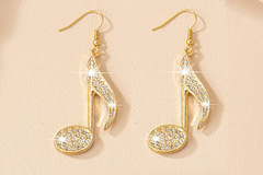 Buy Now: 50PCS exaggerated personalized rhinestone note earrings