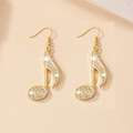 Buy Now: 50PCS exaggerated personalized rhinestone note earrings