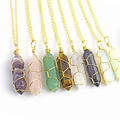 Buy Now: 50PCS Natural Stone Crystal Pendant Necklace