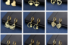 Buy Now: 120 Pairs Stainless Steel Hoop Ladies Earrings Jewelry