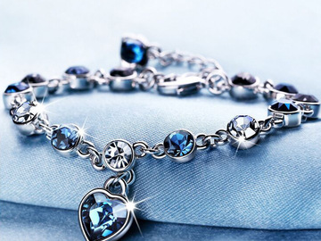 Buy Now: 100PCS Heart of the Ocean Fashion Crystal Bracelet