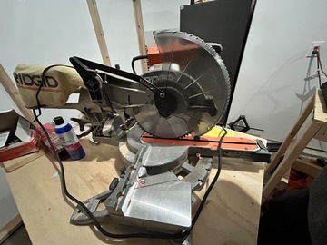 Renting out with online payment: 12” Rigid dual bevel sliding miter saw 