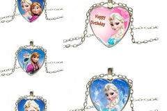 Comprar ahora: 100PCS Frozen Elsa Heart Pendant Necklace