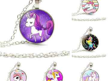 Buy Now: 100PCS Cute Cartoon Unicorn Pendant Necklace