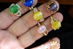 Bulk Lots: 100PCS Fashionable Colored Cat's Eye Ring for Women
