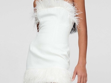 Selling: By Johnny White Feather Mini Dress