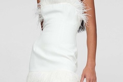 Selling: By Johnny White Feather Mini Dress