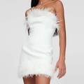 Selling: By Johnny White Feather Mini Dress