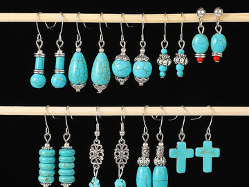 Buy Now: 150 Pairs Vintage Boho Turquoise Earrings