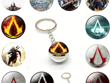 Buy Now: 100PCS Assassin's Creed Hemisphere Keychain Pendant