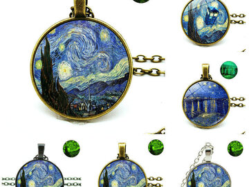 Buy Now: 100PCS Van Gogh Luminous Pendant Necklace