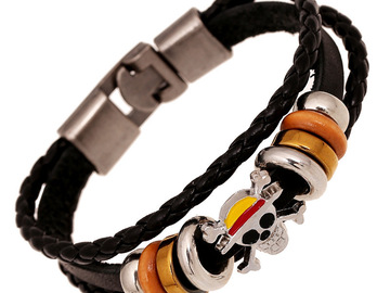 Buy Now: 50PCS simple ghost head cowhide buckle bracelet
