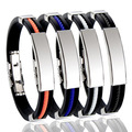 Buy Now: 50PCS Men's Titanium Steel Silicone Wristband Bracelet