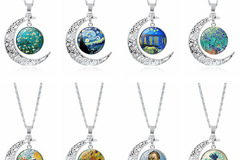 Buy Now: 50PCS Van Gogh Starry Moon Night Time Necklace Pendant