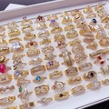 Buy Now: 50PCS Gold Exaggerated Ring Fashion Zircon Bracelet