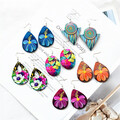 Buy Now: 100 Pairs Colorful Flower Print Acrylic Earrings