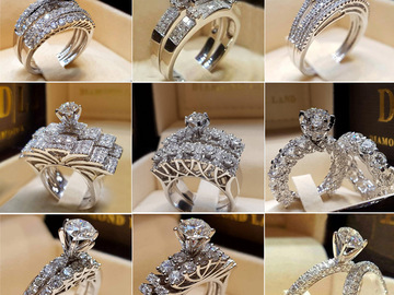 Comprar ahora: 100 Pcs Elegant Female Rhinestone Rings Fashion Jewelry