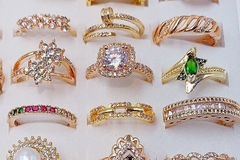 Comprar ahora: 60PCS Exquisite Zircon Fashion Gold Ring Ring
