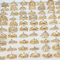 Buy Now: 100PCS Fashionable Rhinestone Crown Mixed Alloy Ring