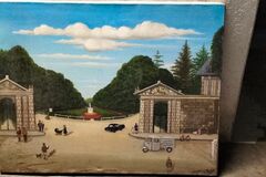 Selling: Peinture sur toile « Parc de Maisons» 65x50 signée C Favier 1968 