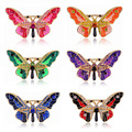 Buy Now: 50pcs fashion alloy rhinestone butterfly brooch for women
