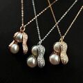 Comprar ahora: 50pcs imitation freshwater pearl peanut pendant necklace