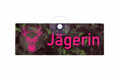 Verkaufen: Jägerin Jagdschilder fürs Auto mit Saugnapf