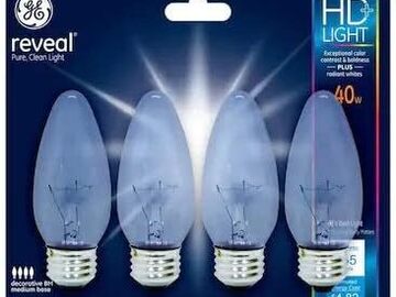 Buy Now: Lot Of 24 GE Reveal 40-Watt Dimmable B13 Decorative 64520 4 Pack 