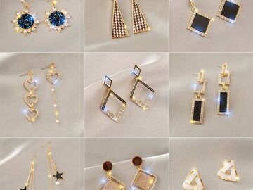 Bulk Lots: 50 pairs of fashionable stud earrings and tassel earrings