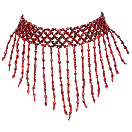 20 ASSORTED BEADED CHOKER WITH FRINGES