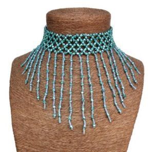 20 ASSORTED BEADED CHOKER WITH FRINGES