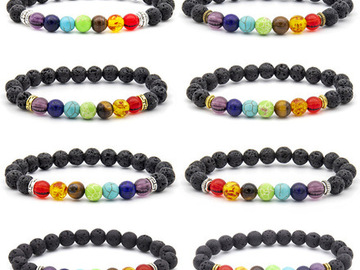 Buy Now: 100 Pcs Colorful Natural Stone Handmade Bracelet