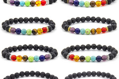 Comprar ahora: 100 Pcs Colorful Natural Stone Handmade Bracelet