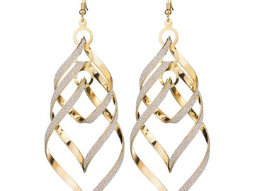 Bulk Lots: 50 pairs of stylish rock personality OL spiral earrings