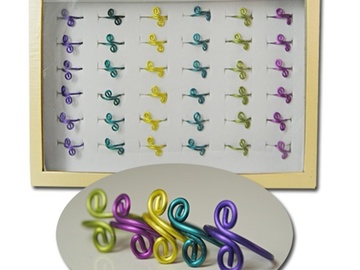 Buy Now: 144 pcs-- Neon Color Toe Rings-- Aluminum--lightweight  with disp