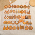 Buy Now: 120 Pairs Vintage Geometric Wooden Women's Earrings