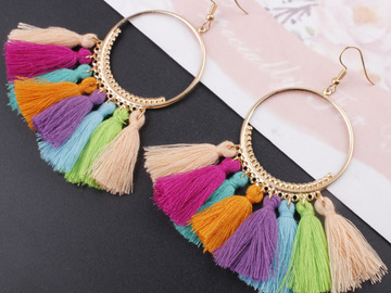 Bulk Lots: 100 pairs of fashionable and creative tassel earrings