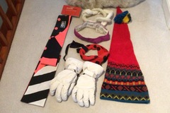 Winter sports: ski fur hat,pony tail hat,gloves,scarves 