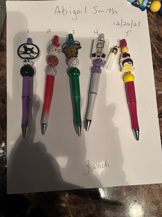 new lot of 100 beaded pens 