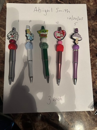 new lot of 100 beaded pens 