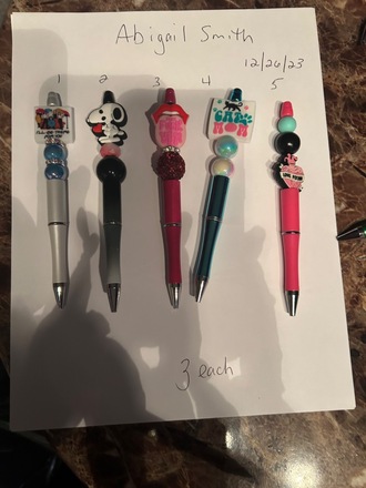 new lot of 100 beaded pens 