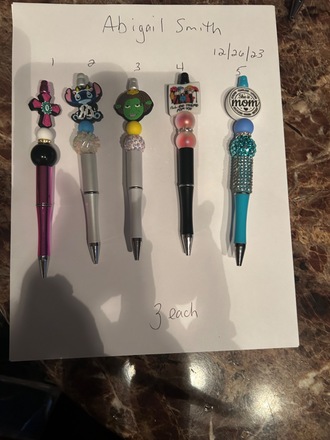 new lot of 100 beaded pens 