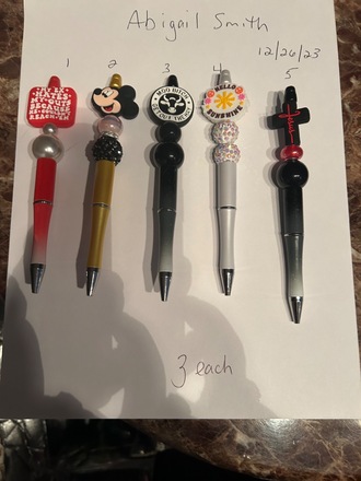 new lot of 100 beaded pens 