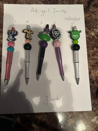 new lot of 100 beaded pens 