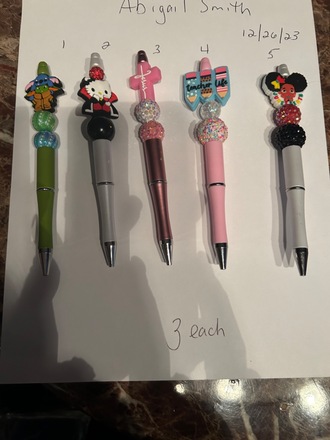 new lot of 100 beaded pens 